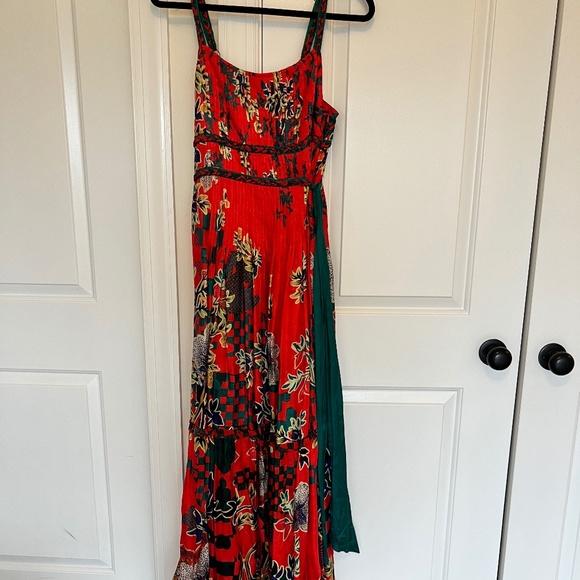 NWOT Anthropologie Bhanuni By Jyoti Pleated Midi dress Size M, **FLAW - Picture 14 of 15